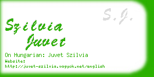 szilvia juvet business card